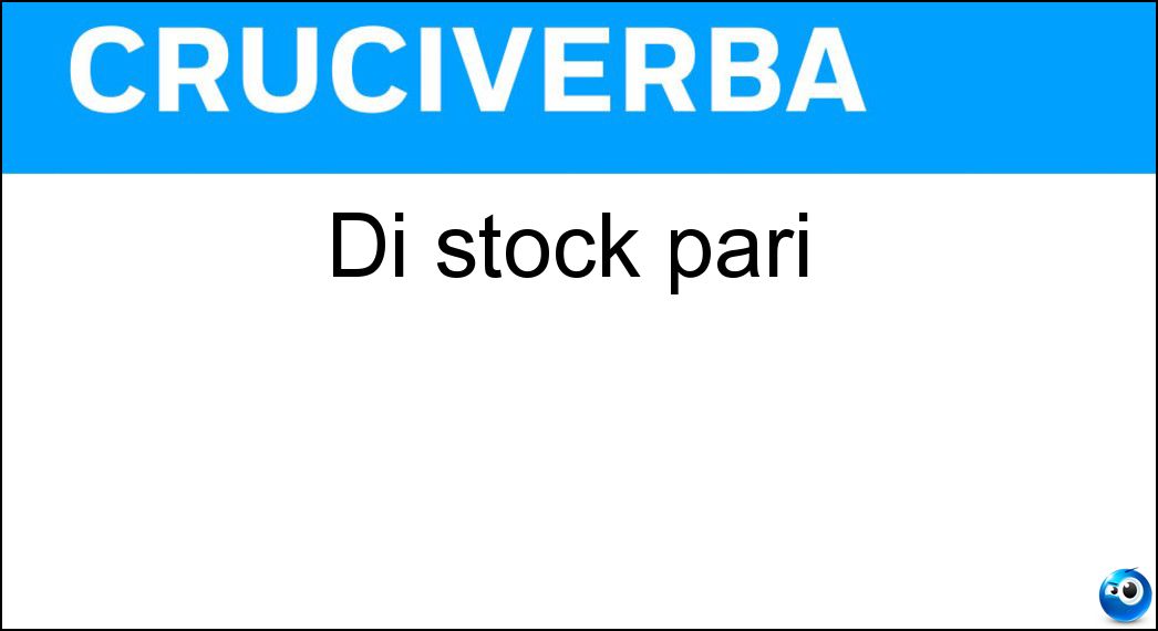 Soluzione Di stock pari - Tc