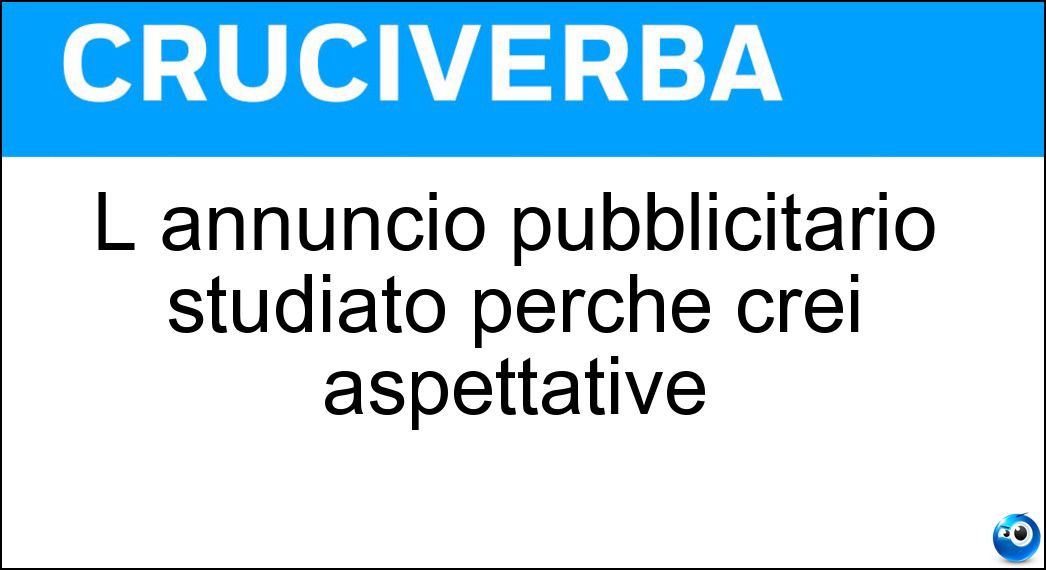 annuncio pubblicitario