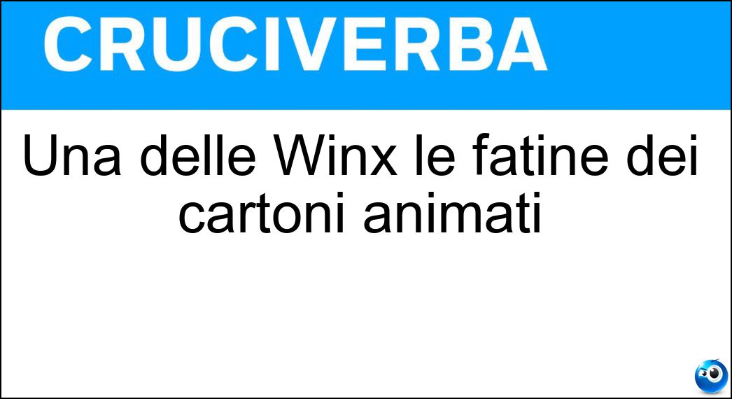Una delle Winx le fatine dei cartoni animati