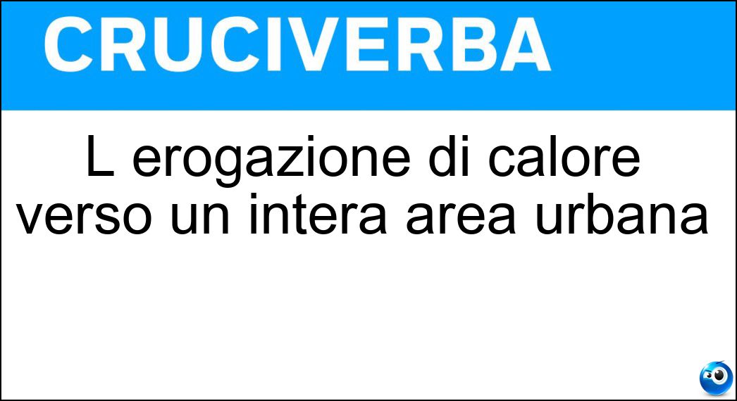 L erogazione di calore verso un intera area urbana Soluzione L erogazione di calore verso un intera area urbana - Teleriscaldamento
