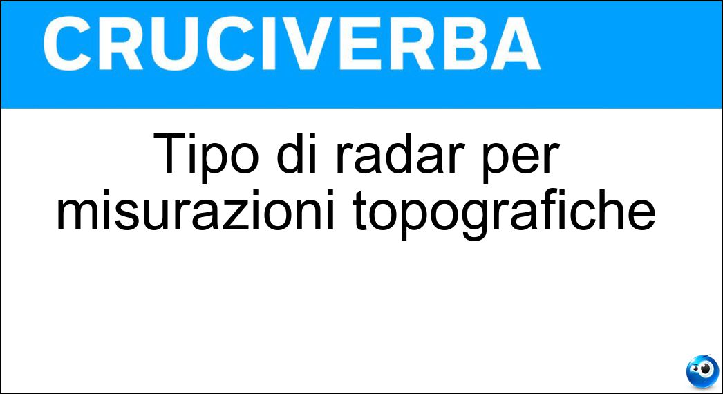Soluzione Tipo di radar per misurazioni topografiche - Tellurometro