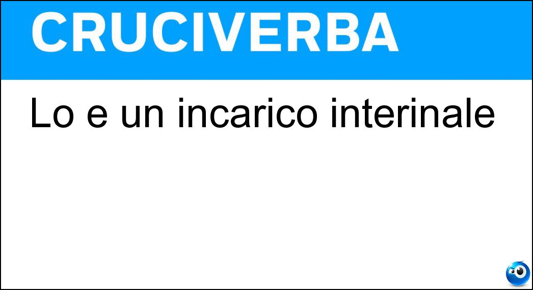 incarico interinale