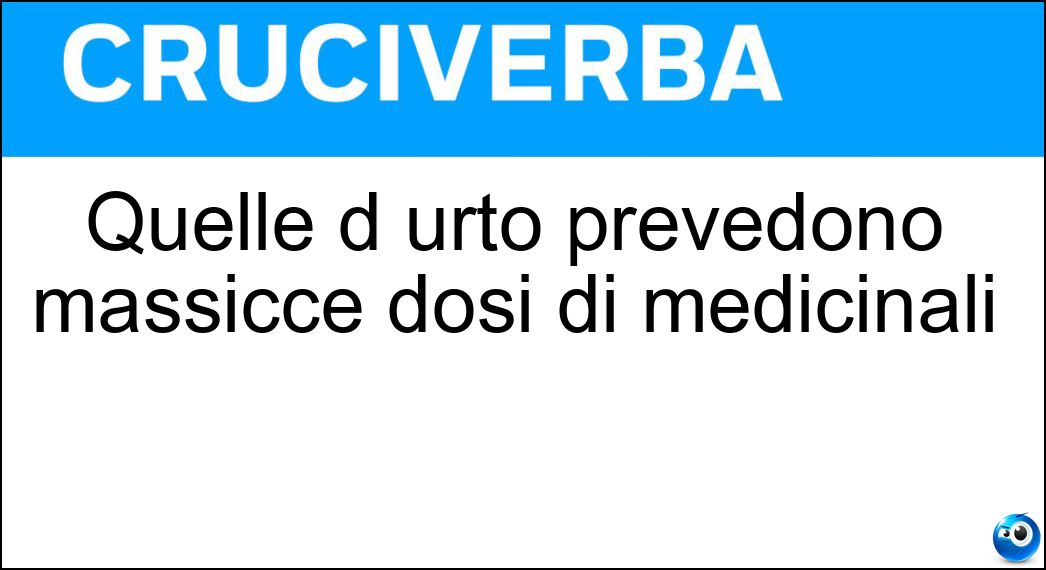 Quelle d urto prevedono massicce dosi di medicinali Soluzione Quelle d urto prevedono massicce dosi di medicinali - Terapie