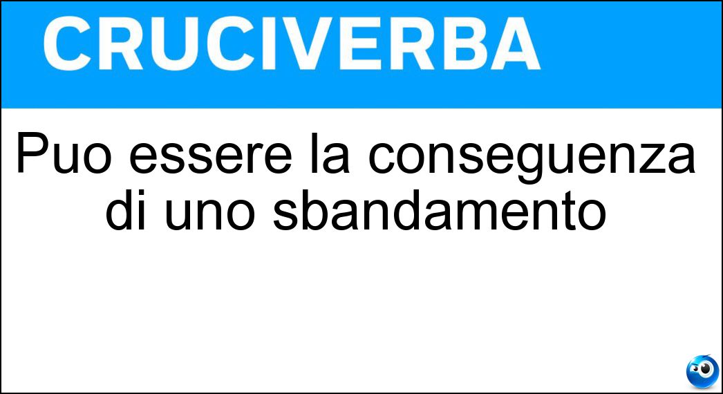 Può essere la conseguenza di uno sbandamento Soluzione Può essere la conseguenza di uno sbandamento - Testacoda