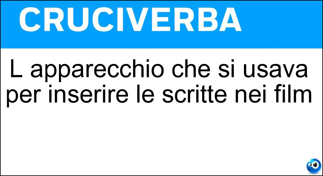 apparecchio usava