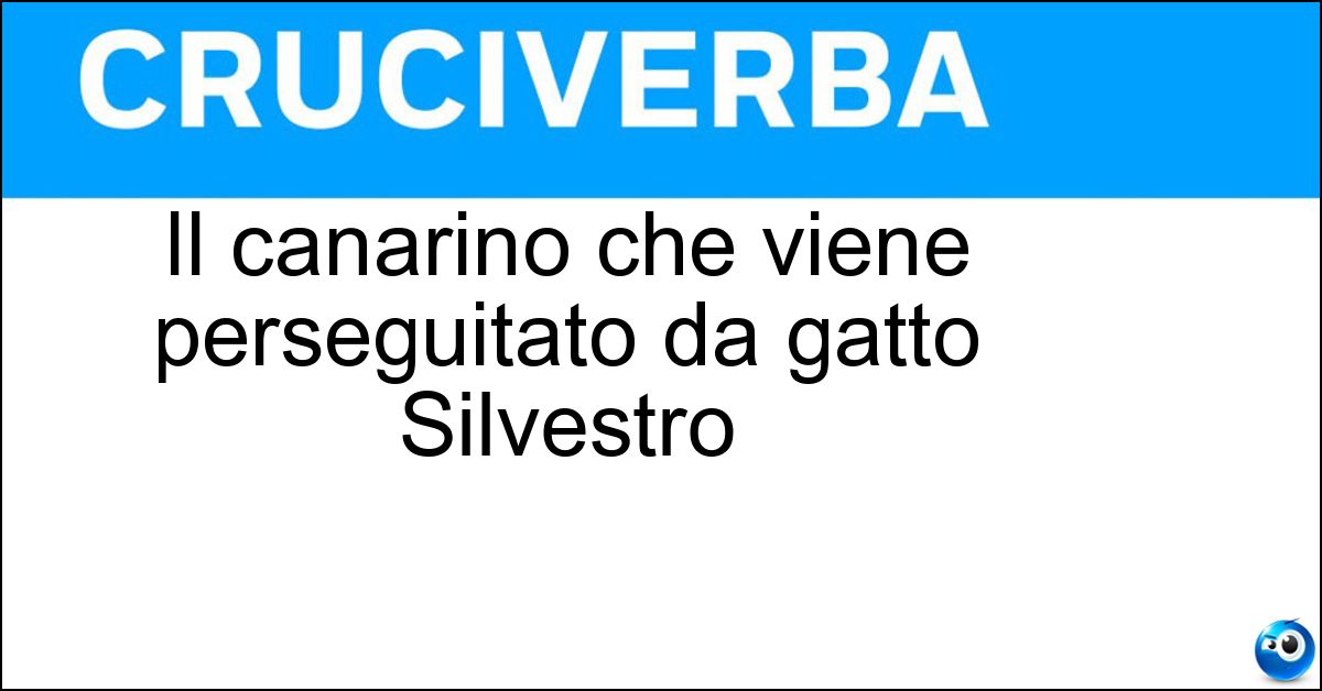 Il canarino che viene perseguitato da gatto Silvestro Il canarino che viene perseguitato da gatto Silvestro