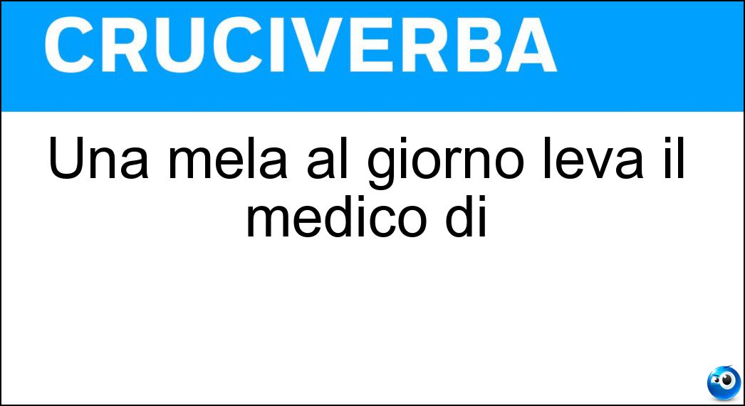 Una mela al giorno leva il medico di Soluzione Una mela al giorno leva il medico di - Torno