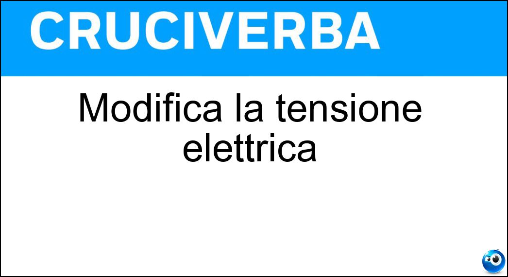 Soluzione Modifica la tensione elettrica - Trasformatore
