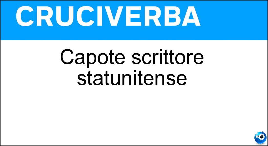 Capote scrittore statunitense