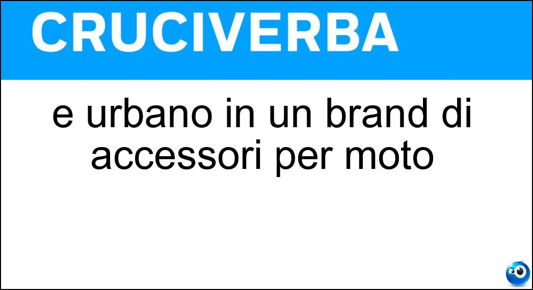 È urbano in un brand di accessori per moto