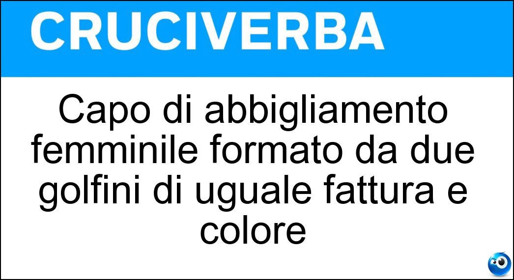 Capo di abbigliamento femminile formato da due golfini di uguale fattura e colore Soluzione Capo di abbigliamento femminile formato da due golfini di uguale fattura e colore - Twinset