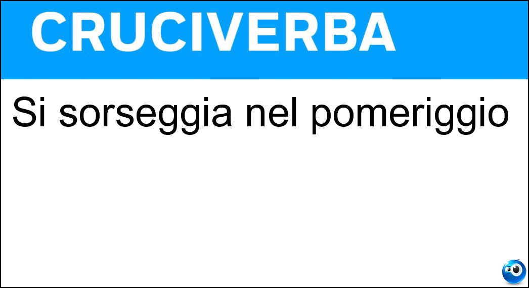 Si sorseggia nel pomeriggio Soluzione Si sorseggia nel pomeriggio - Tè