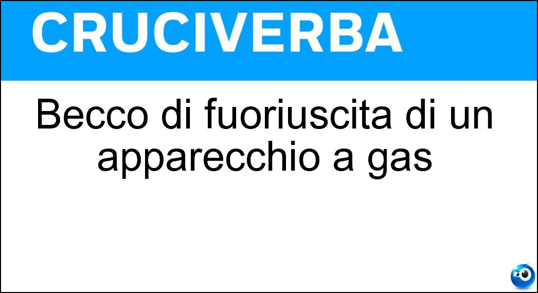 Becco di fuoriuscita di un apparecchio a gas