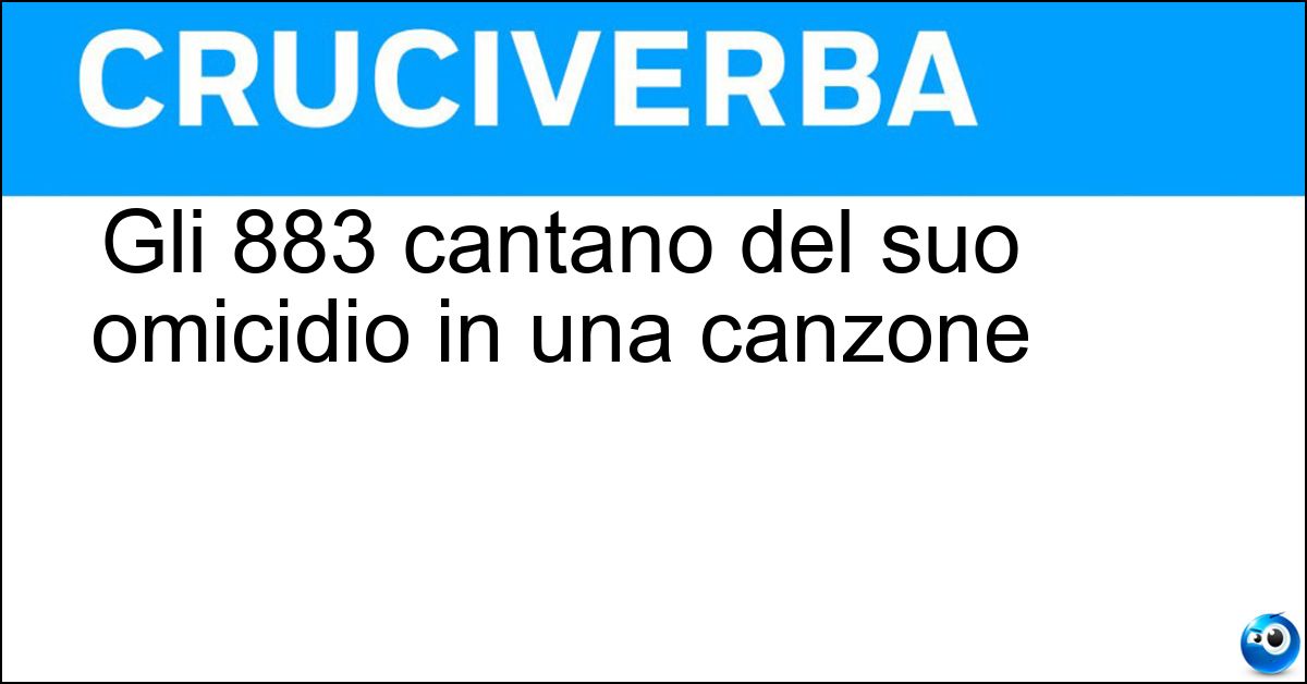 Gli 883 cantano del suo omicidio in una canzone Soluzione Gli 883 cantano del suo omicidio in una canzone - Uomo Ragno