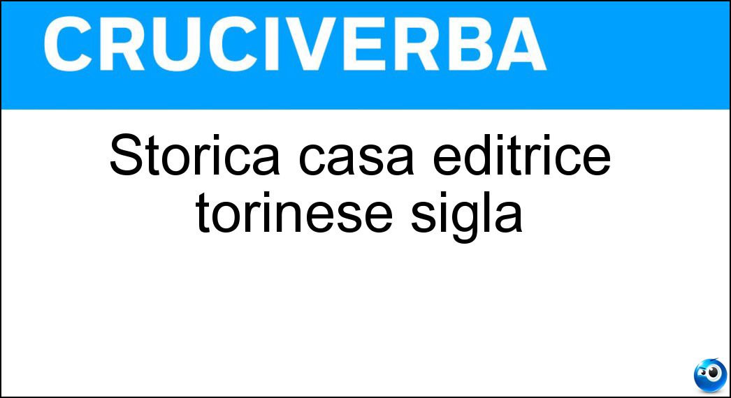 Storica casa editrice torinese sigla Soluzione Storica casa editrice torinese sigla - Utet