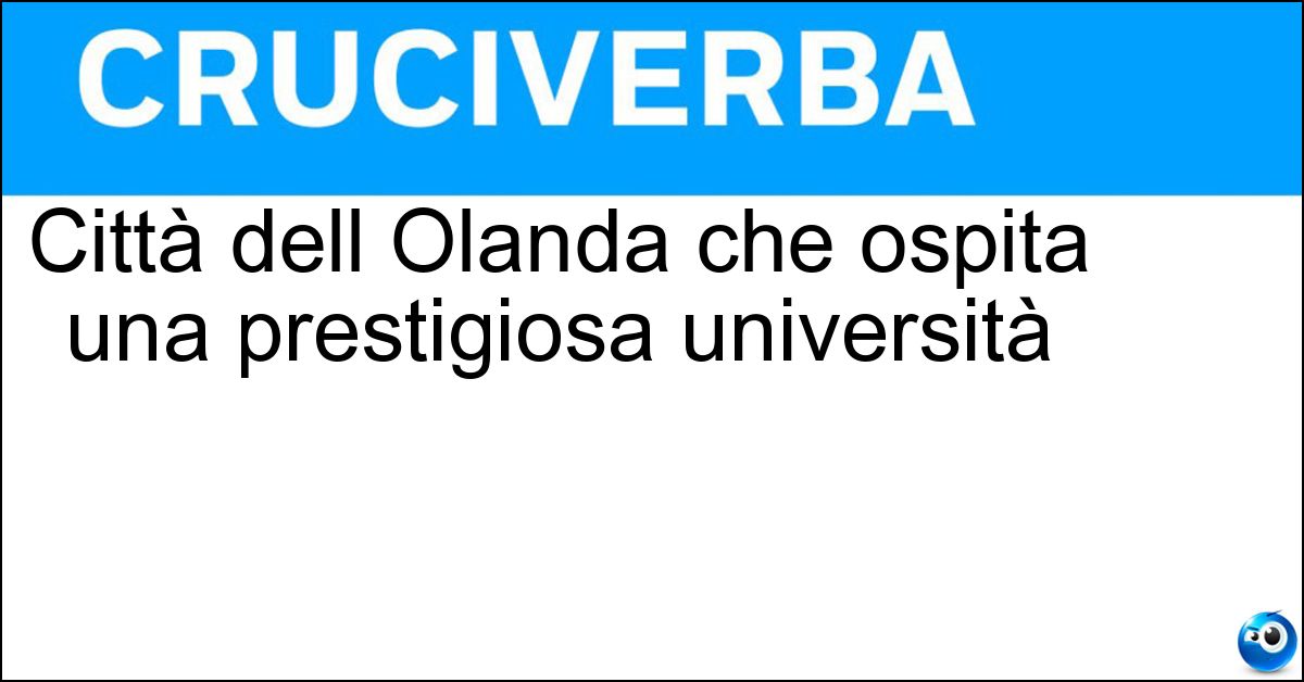 Soluzione Città dell Olanda che ospita una prestigiosa università - Utrecht
