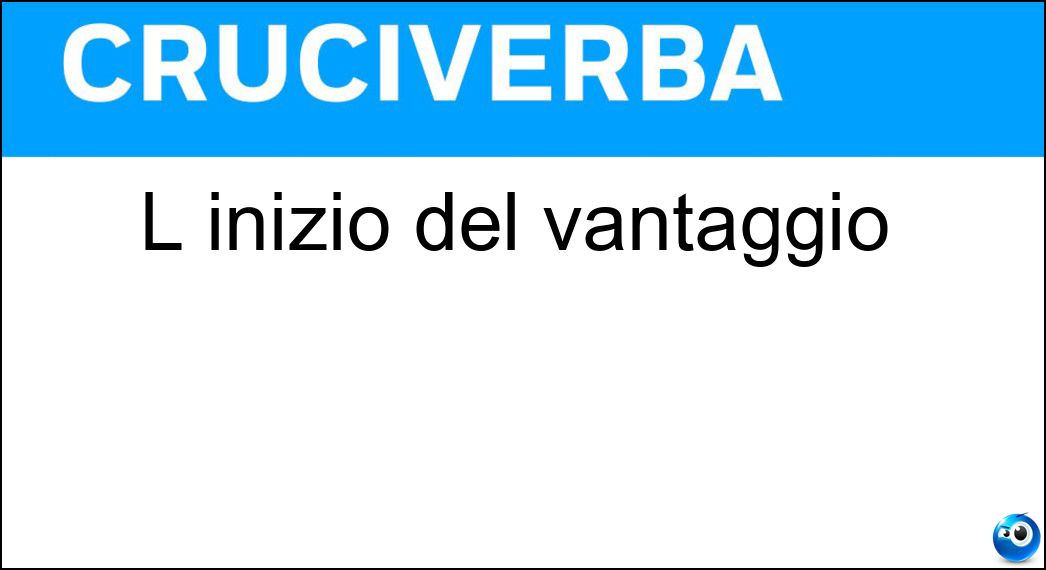 Soluzione L inizio del vantaggio - Va
