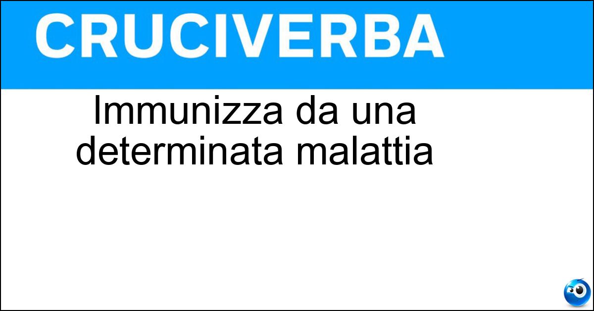 Soluzione Immunizza da una determinata malattia - Vaccino