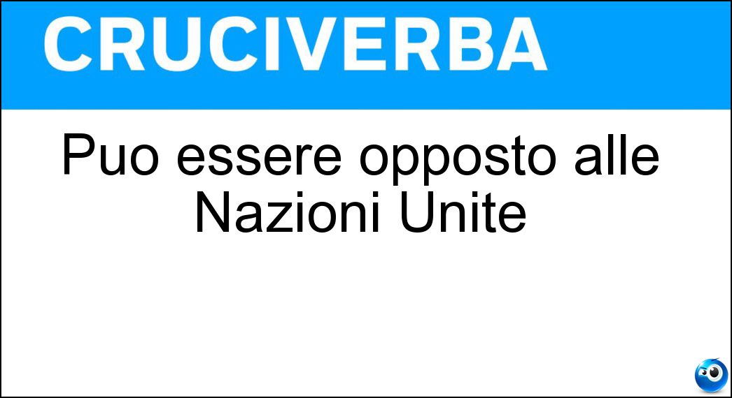 Può essere opposto alle Nazioni Unite