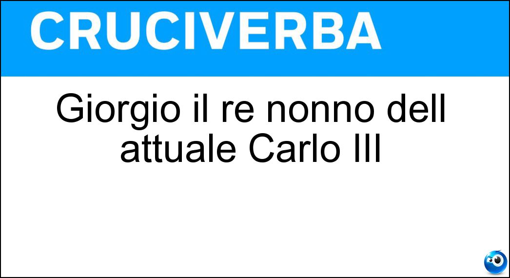 Giorgio il re nonno dell attuale Carlo III