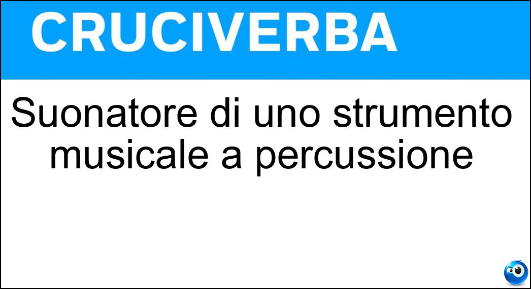 Suonatore di uno strumento musicale a percussione