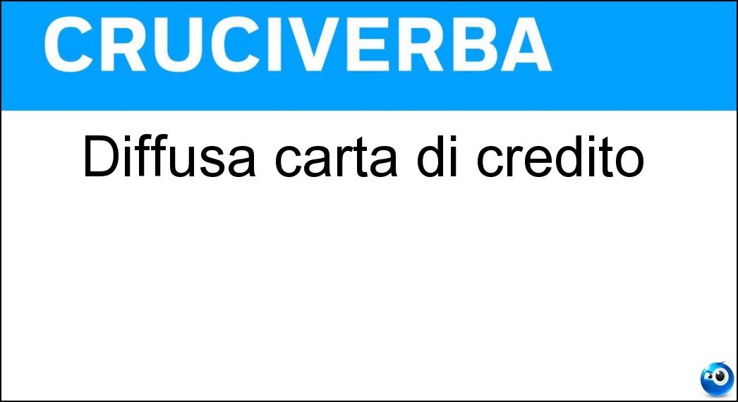 Diffusa carta di credito Soluzione Diffusa carta di credito - Visa