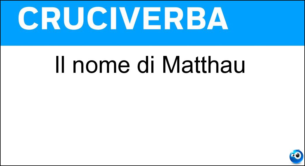 Il nome di Matthau Soluzione Cruciverba: Il nome di Matthau - Risposta Walter