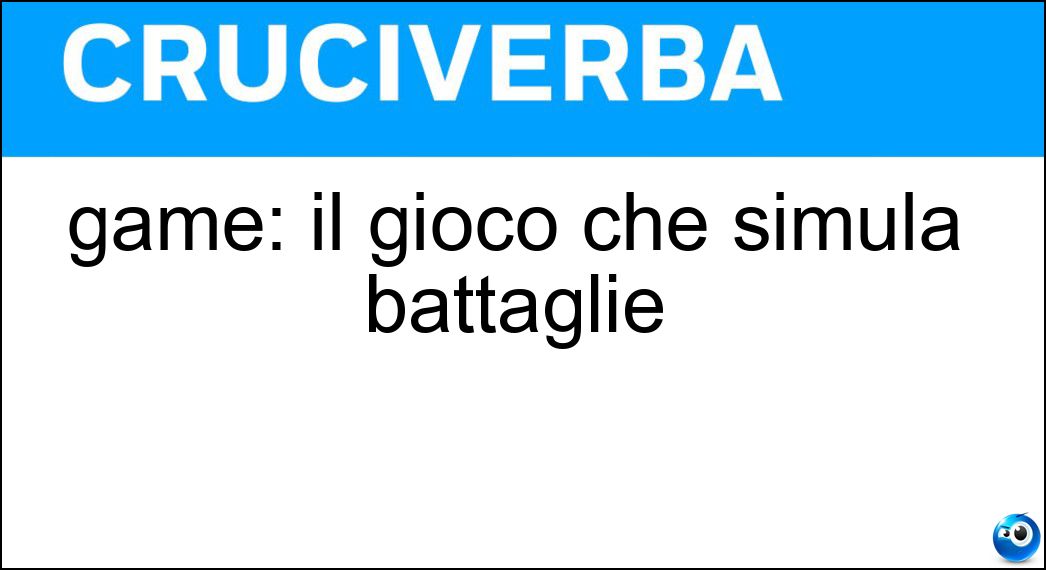 Soluzione game: il gioco che simula battaglie - War