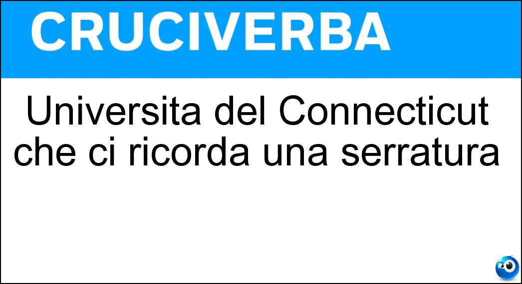 Soluzione Università del Connecticut che ci ricorda una serratura - Yale