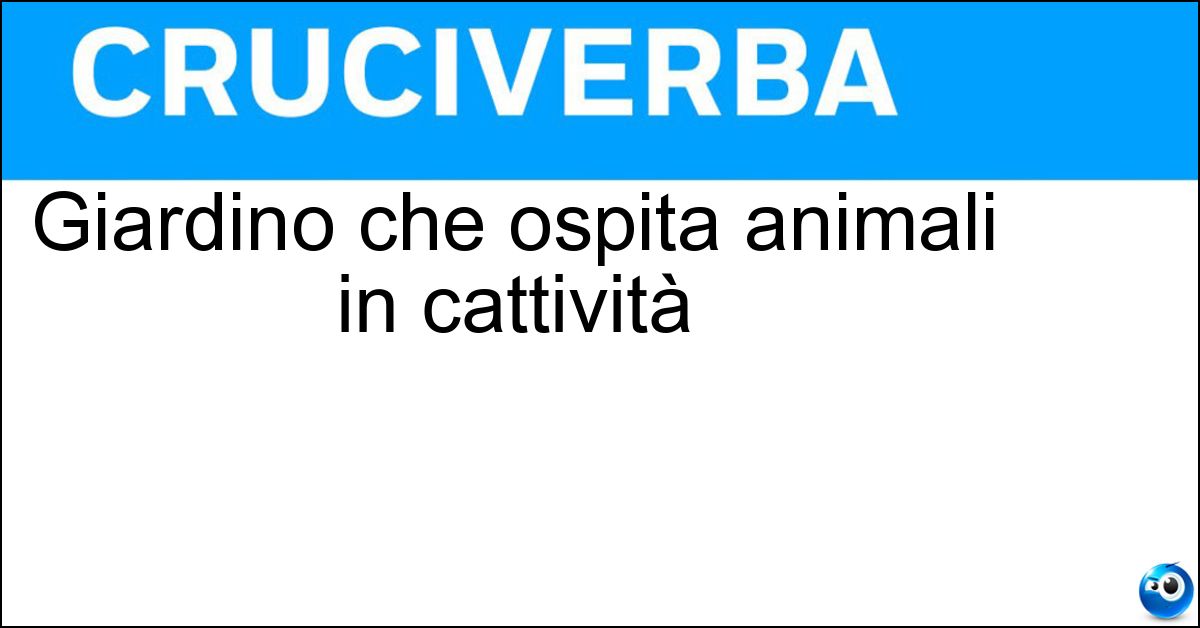 Giardino che ospita animali in cattività Soluzione Giardino che ospita animali in cattività - Zoo
