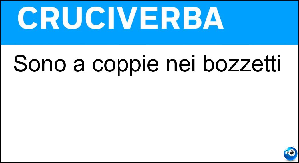 Sono a coppie nei bozzetti Soluzione Sono a coppie nei bozzetti - Zt