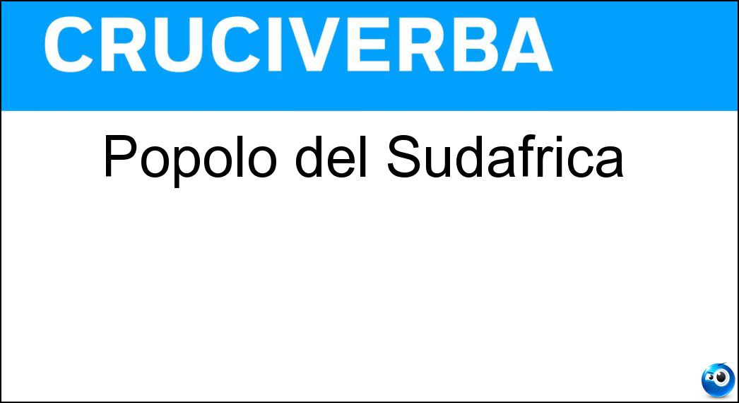 Popolo del Sudafrica Soluzione Popolo del Sudafrica - Zulù