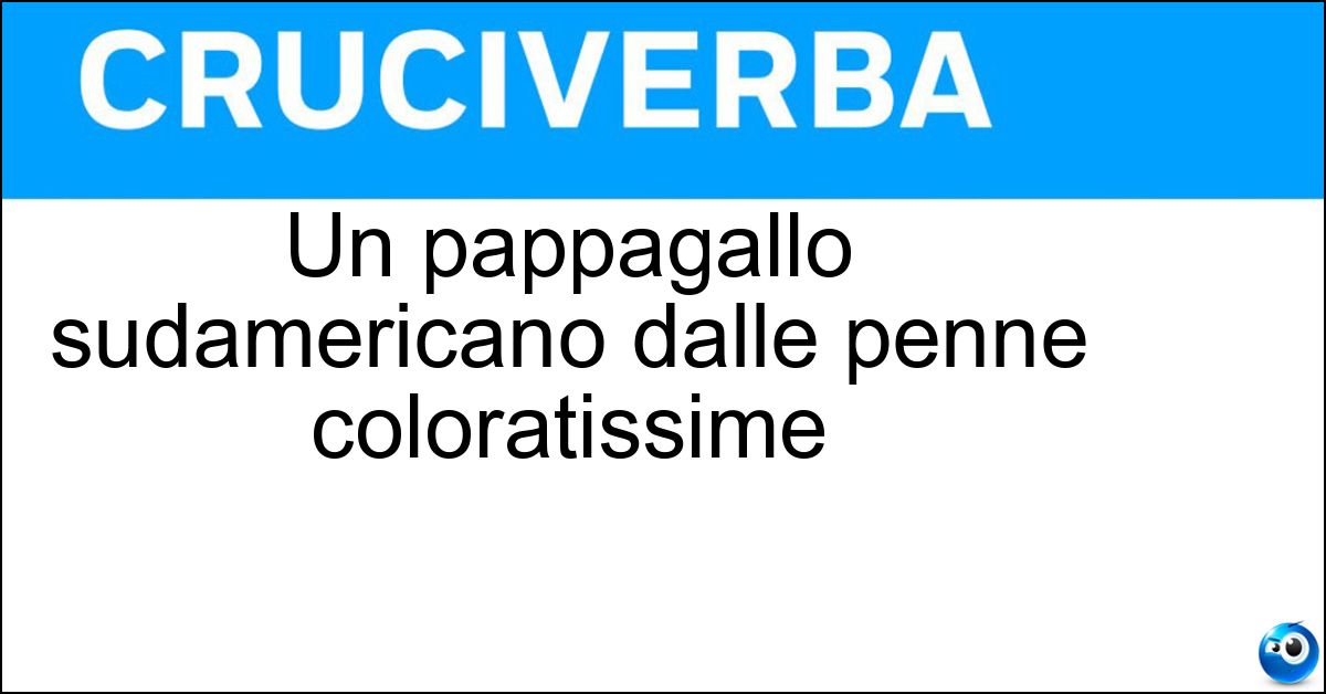 Un pappagallo sudamericano dalle penne coloratissime Un pappagallo sudamericano dalle penne coloratissime