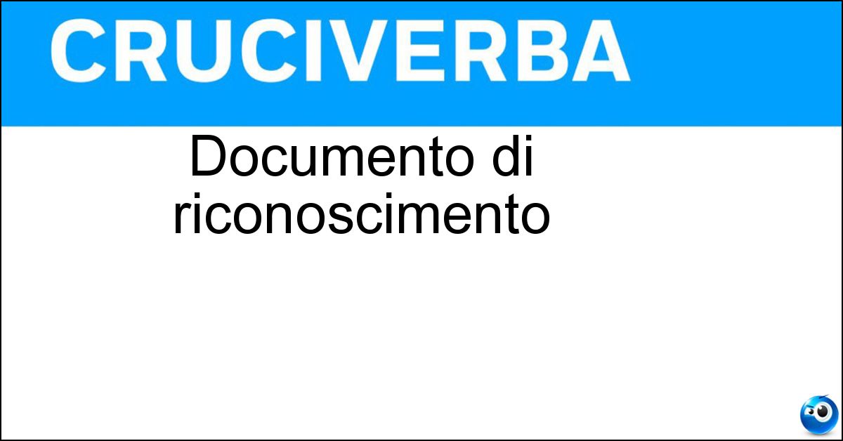 Documento di riconoscimento