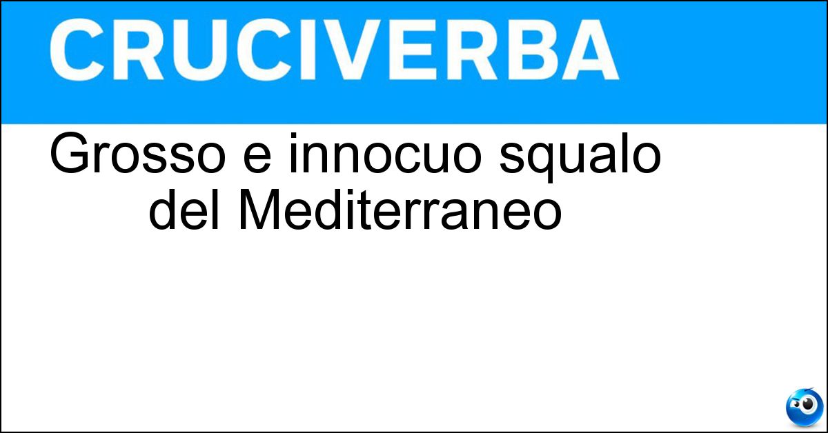 Grosso e innocuo squalo del Mediterraneo