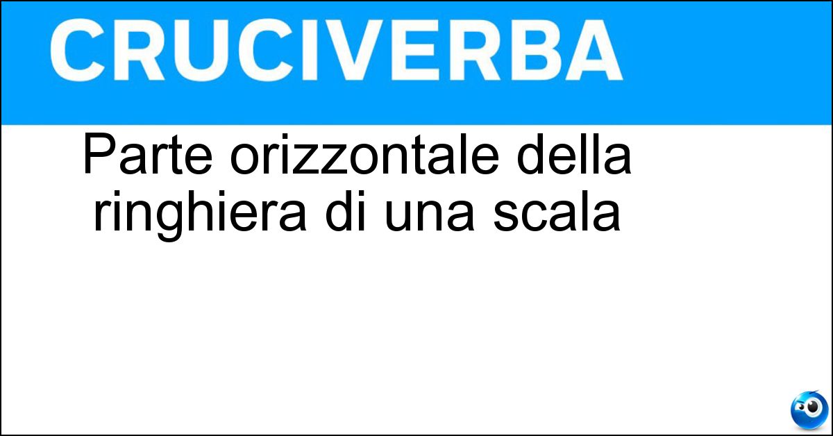 Parte orizzontale della ringhiera di una scala Parte orizzontale della ringhiera di una scala