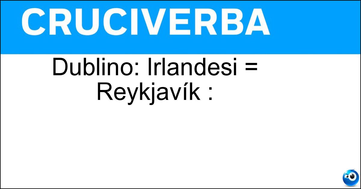 Dublino: Irlandesi = Reykjavík :