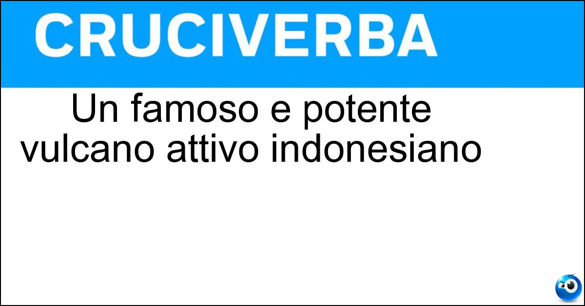 Un famoso e potente vulcano attivo indonesiano Un famoso e potente vulcano attivo indonesiano