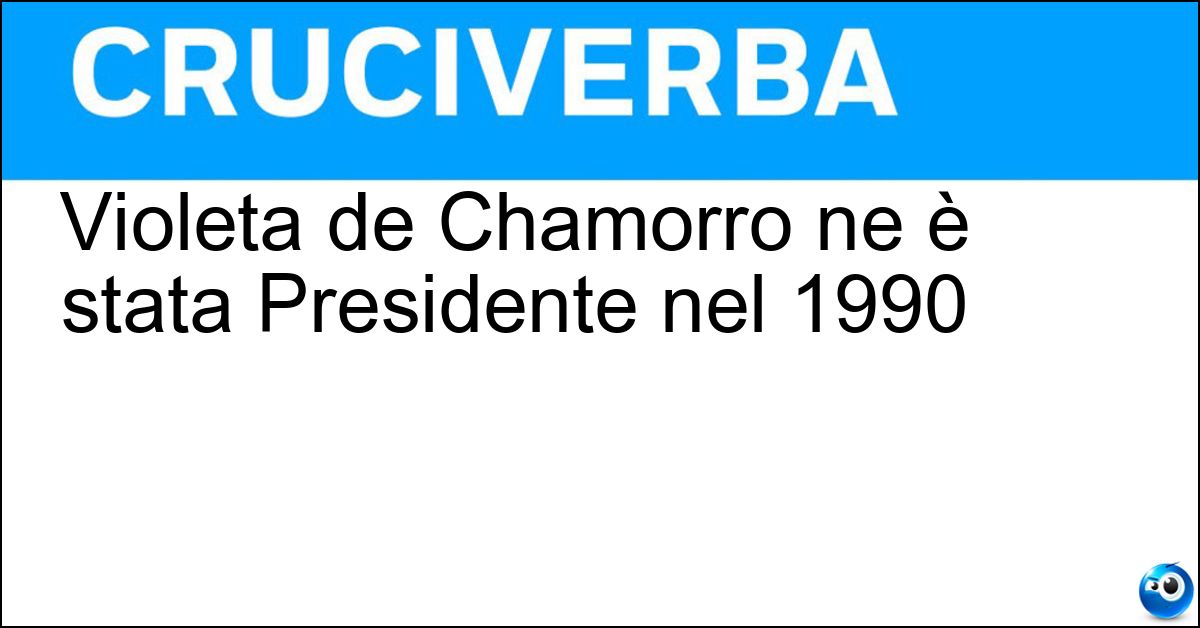 Violeta de Chamorro ne è stata Presidente nel 1990