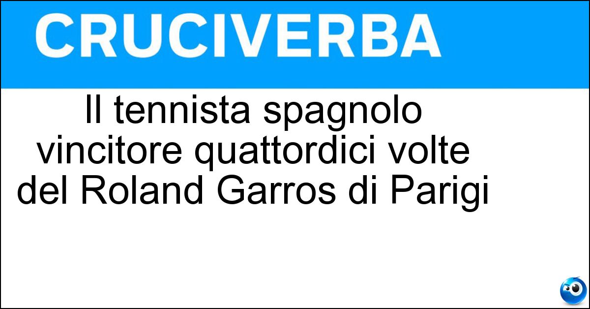 Il tennista spagnolo vincitore quattordici volte del Roland Garros di Parigi Il tennista spagnolo vincitore quattordici volte del Roland Garros di Parigi