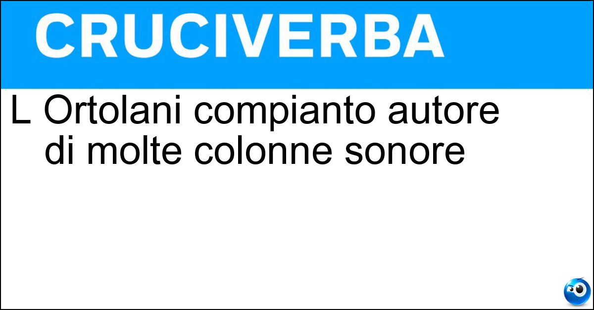 L Ortolani compianto autore di molte colonne sonore L Ortolani compianto autore di molte colonne sonore