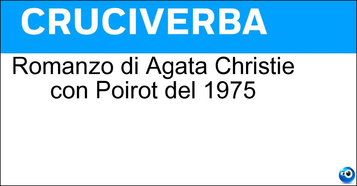 Romanzo di Agata Christie con Poirot del 1975 Romanzo di Agata Christie con Poirot del 1975