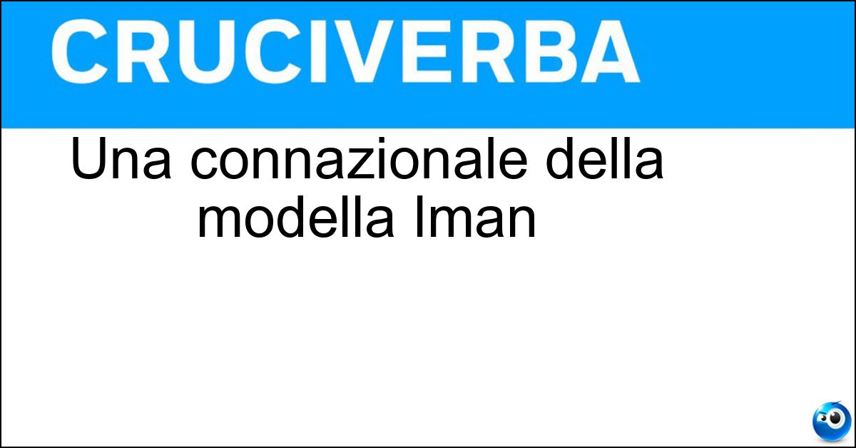 Una connazionale della modella Iman Una connazionale della modella Iman