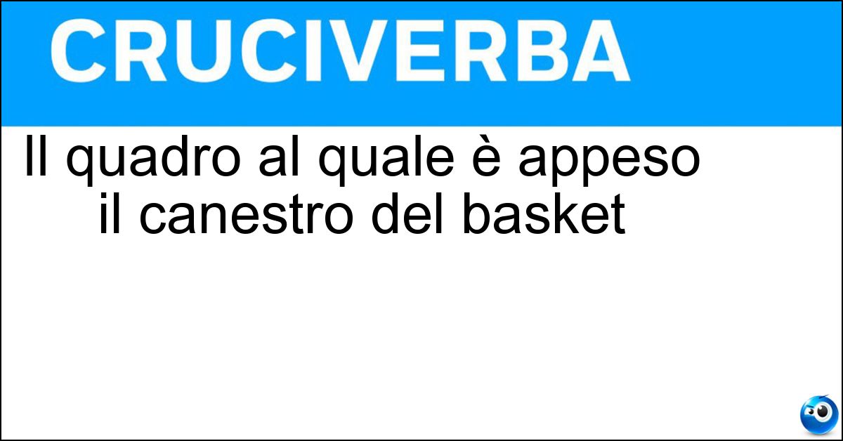Il quadro al quale è appeso il canestro del basket Il quadro al quale è appeso il canestro del basket