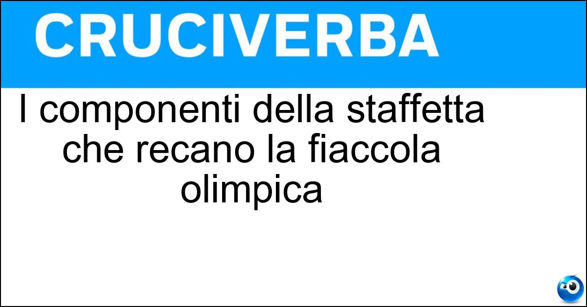 I componenti della staffetta che recano la fiaccola olimpica I componenti della staffetta che recano la fiaccola olimpica